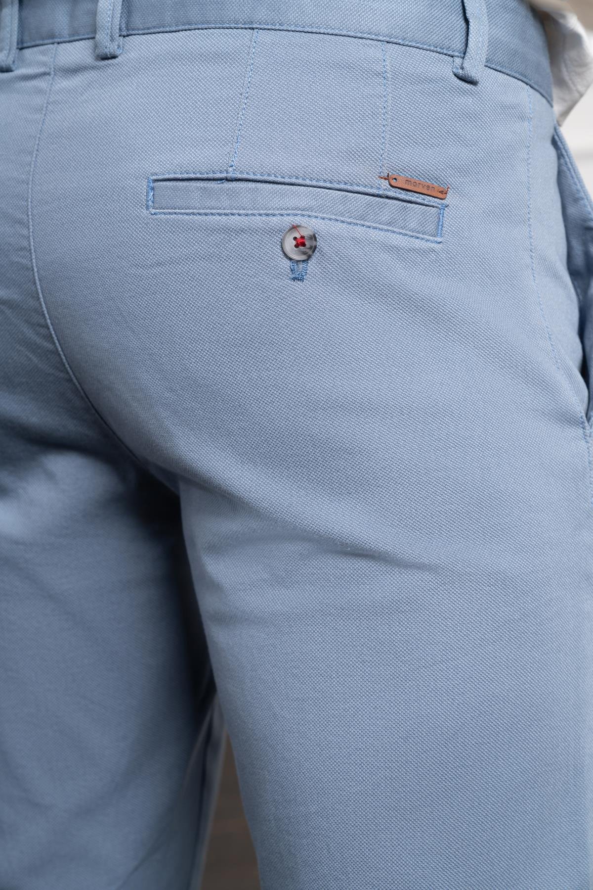 Morven Erkek Mavi Dynamic Fit Rahat Kesim Chino Pantolon