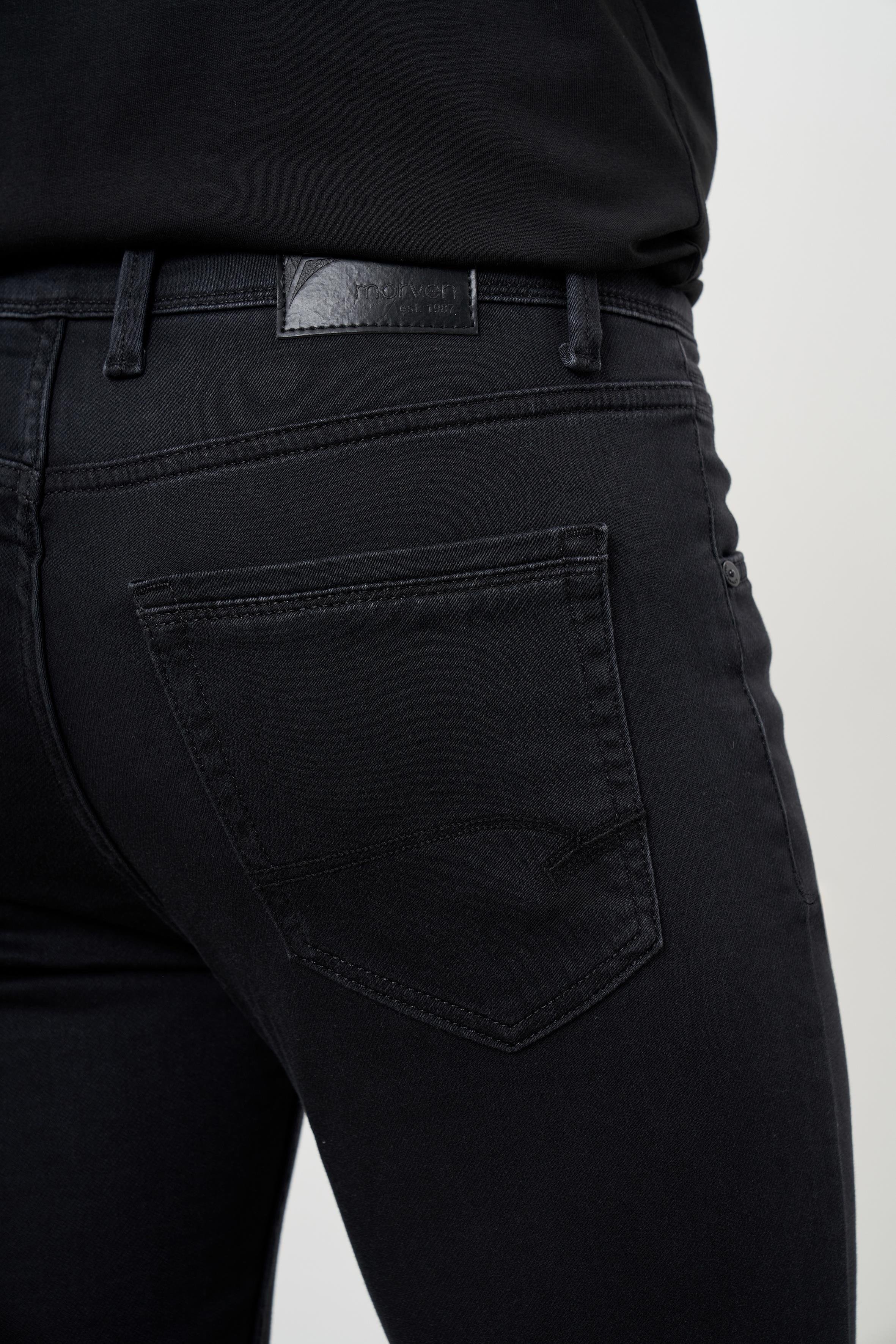 Morven Erkek Siyah Mevsimlik Pamuk 5 Cep Dynamic Fit Jean Pantolon