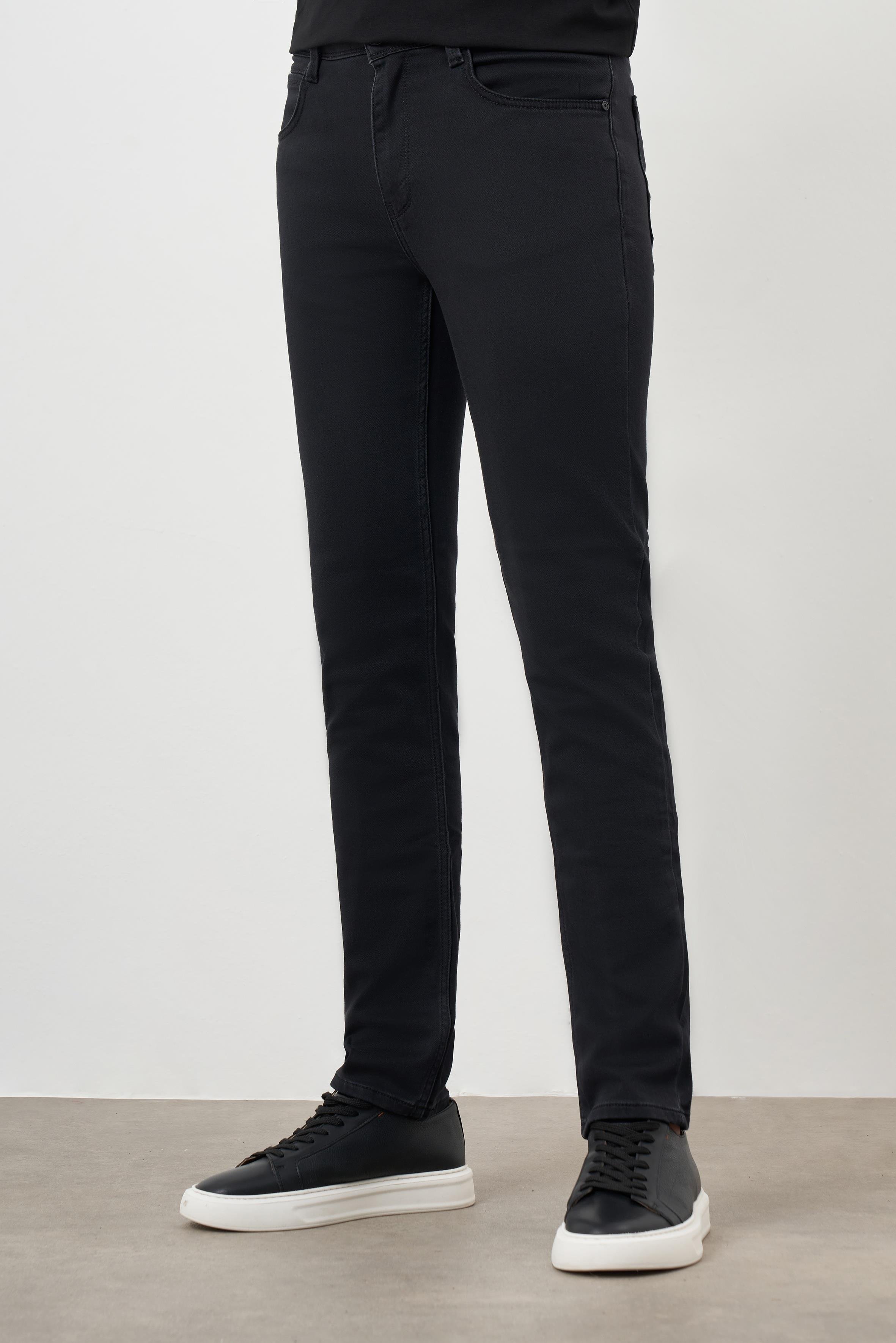 Morven Erkek Siyah Mevsimlik Pamuk 5 Cep Dynamic Fit Jean Pantolon