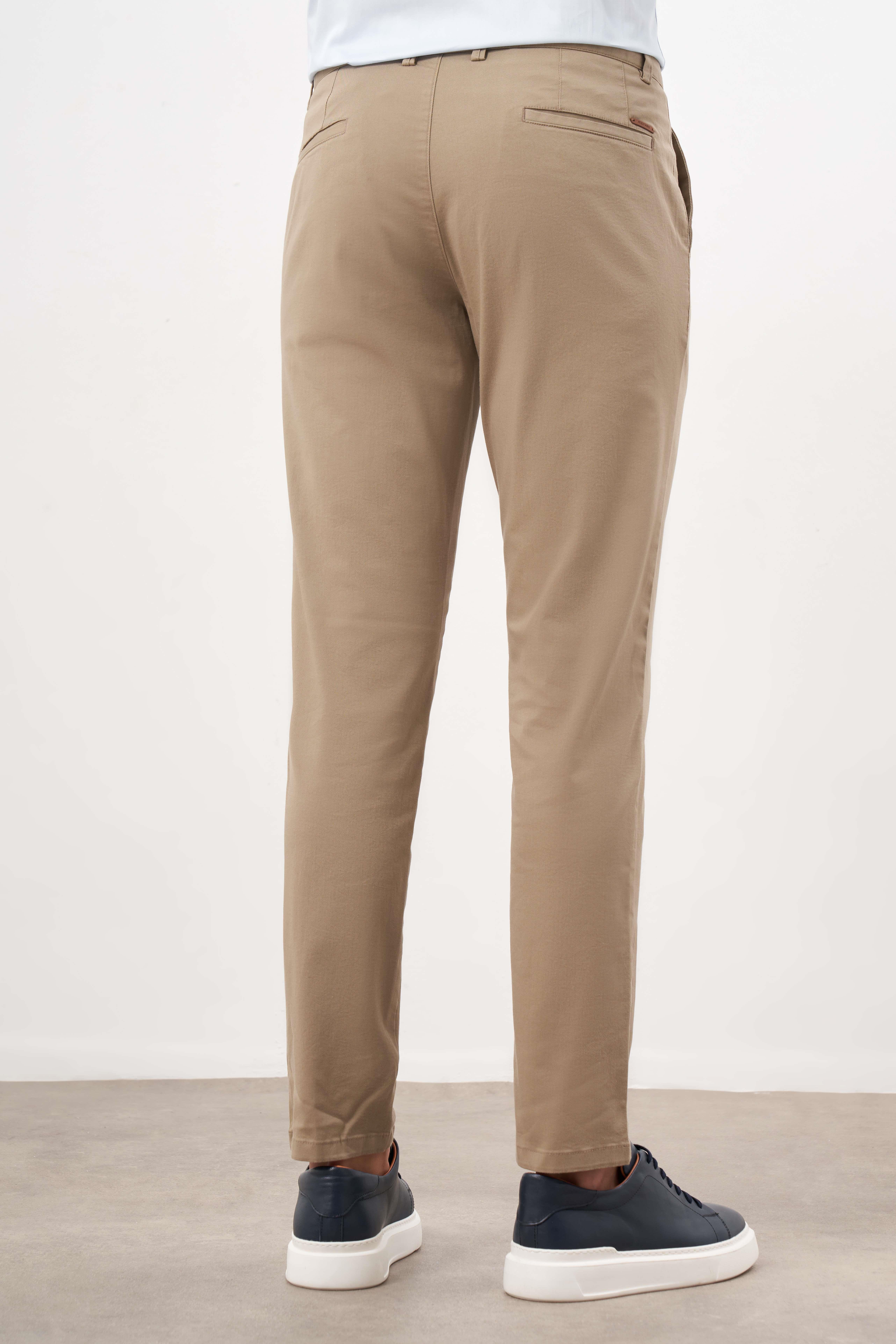 Morven Erkek Yeşil Mevsimlik Pamuk Yan Cep Slim Fit Chino Pantolon