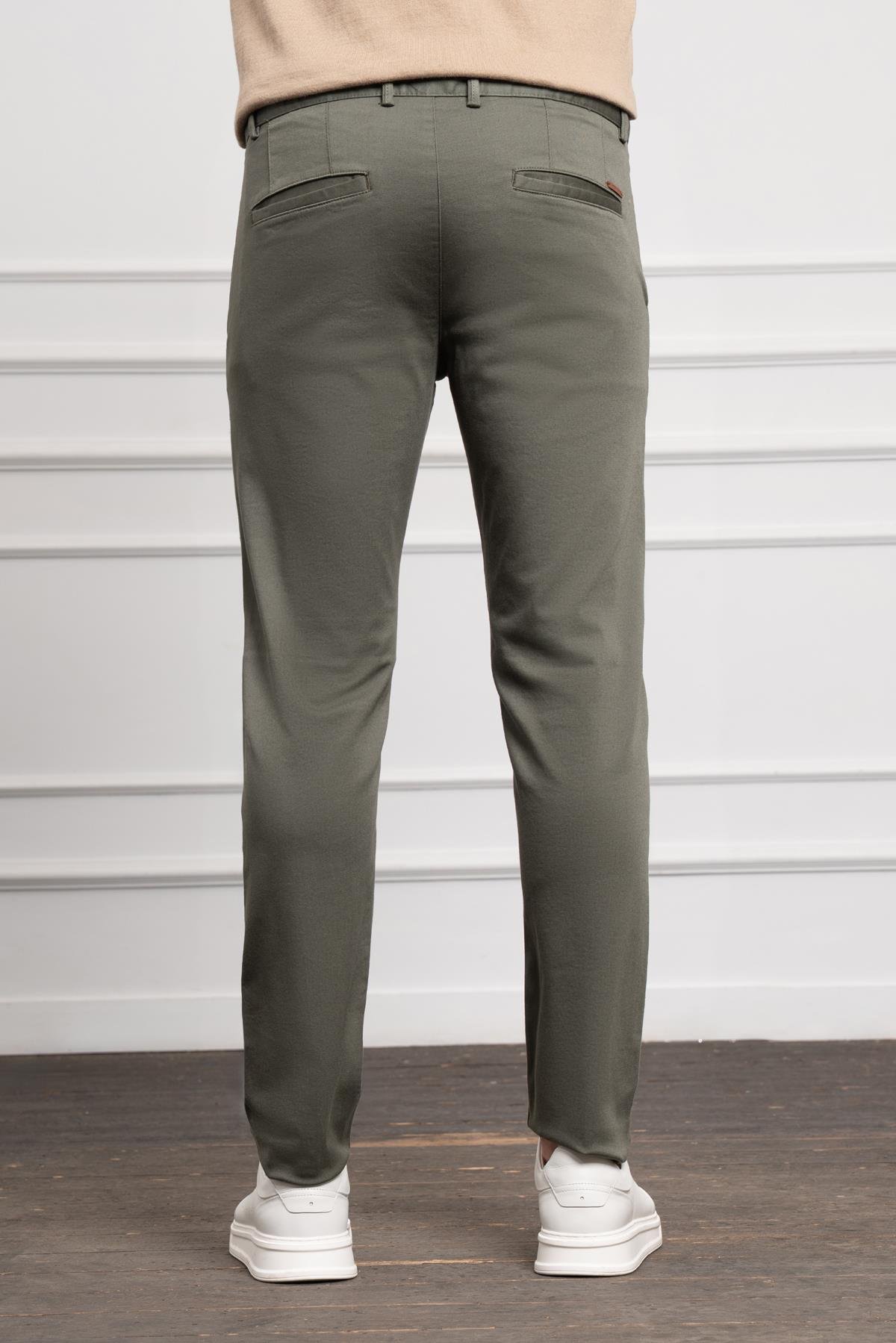 Morven Erkek Yeşil Slim Fit Dar Kesim Chino Pantolon