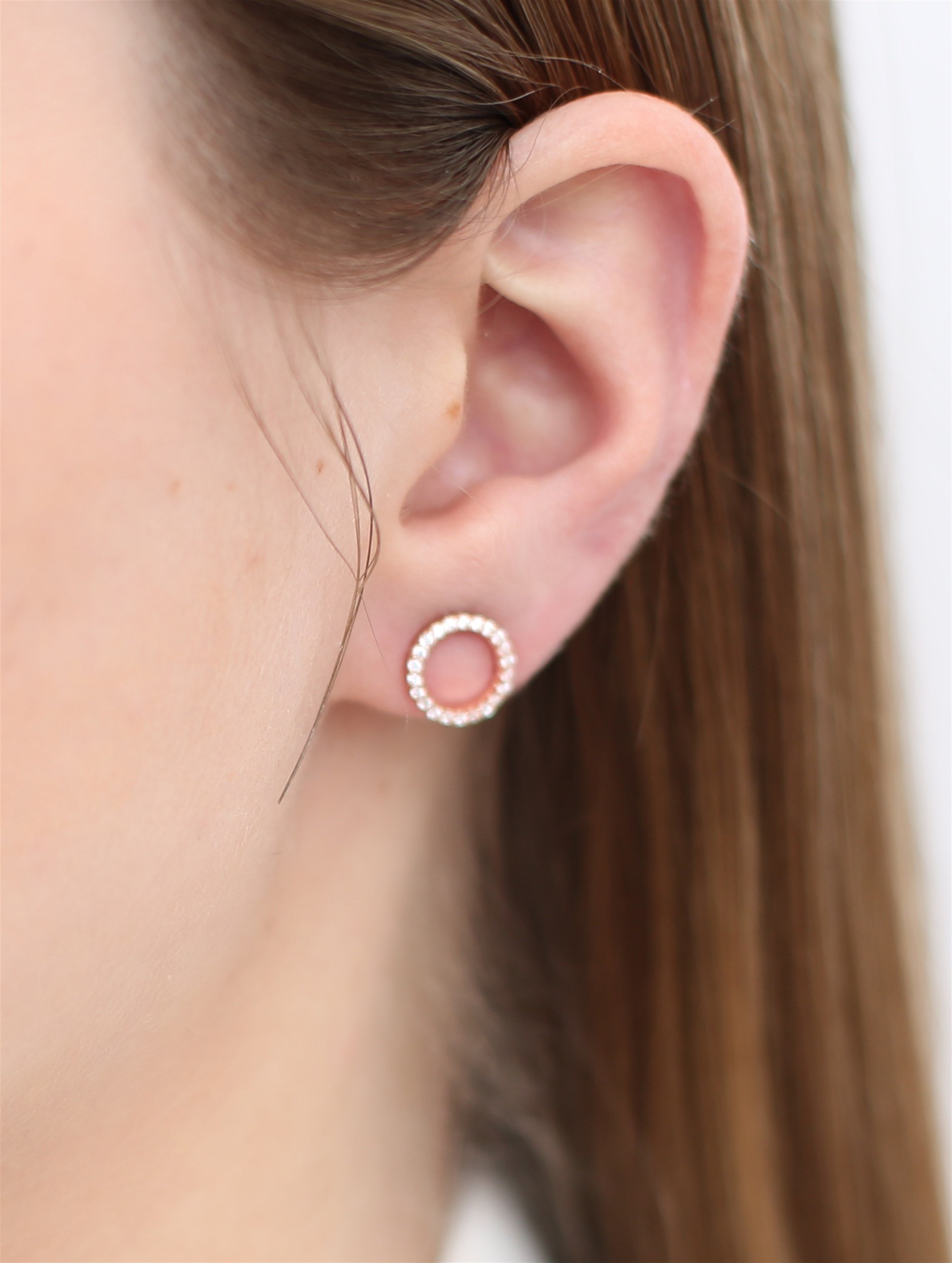 Circle Diamond 925 Ayar Gümüş