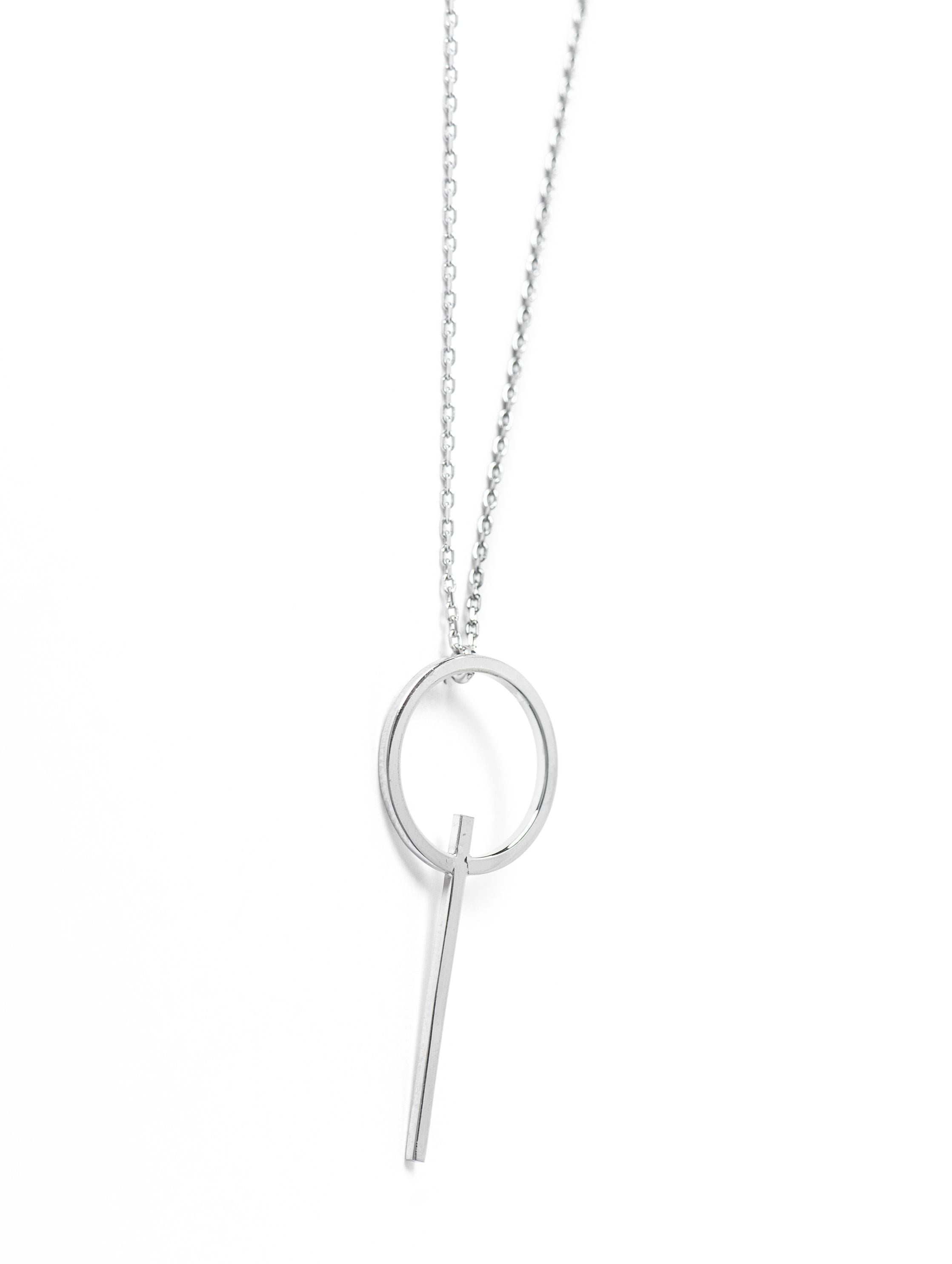 Circle Stick Kolye 925 Ayar Gümüş