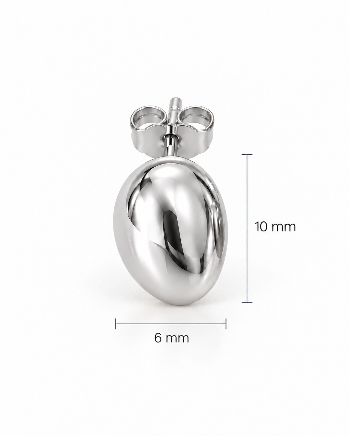 Mini Bombeli Oval Küpe 