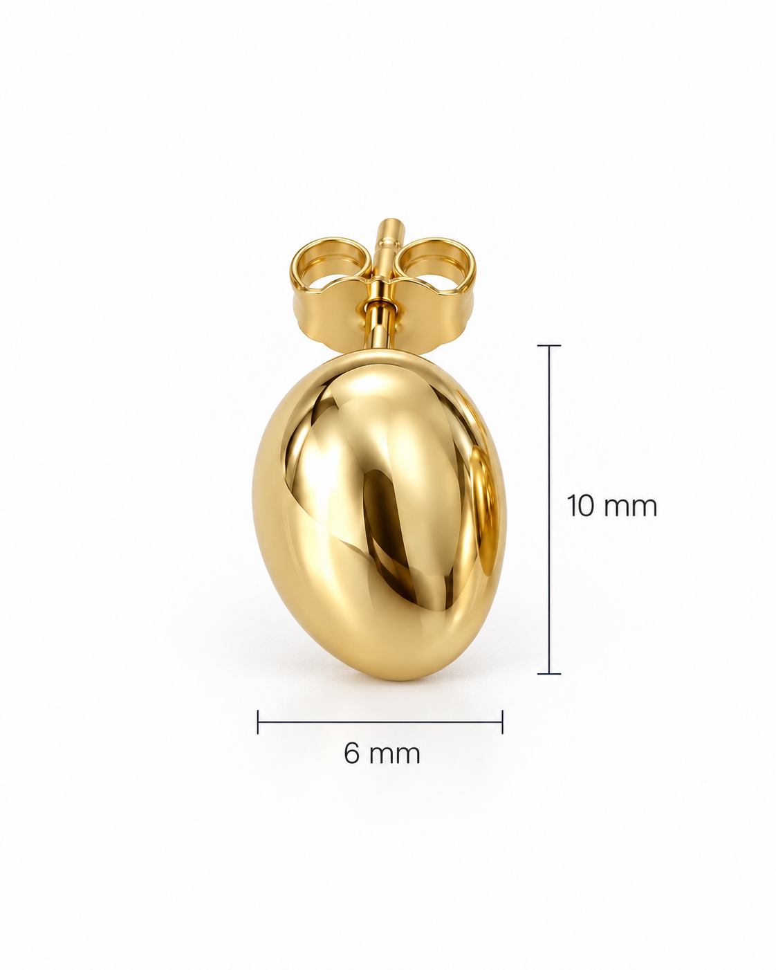 Mini Bombeli Oval Küpe 