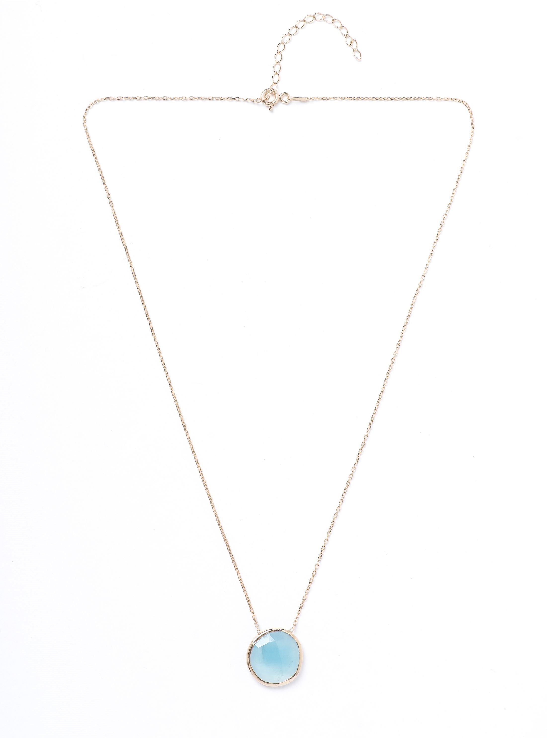 Peruvian Blue Kolye 925 ayar gümüş