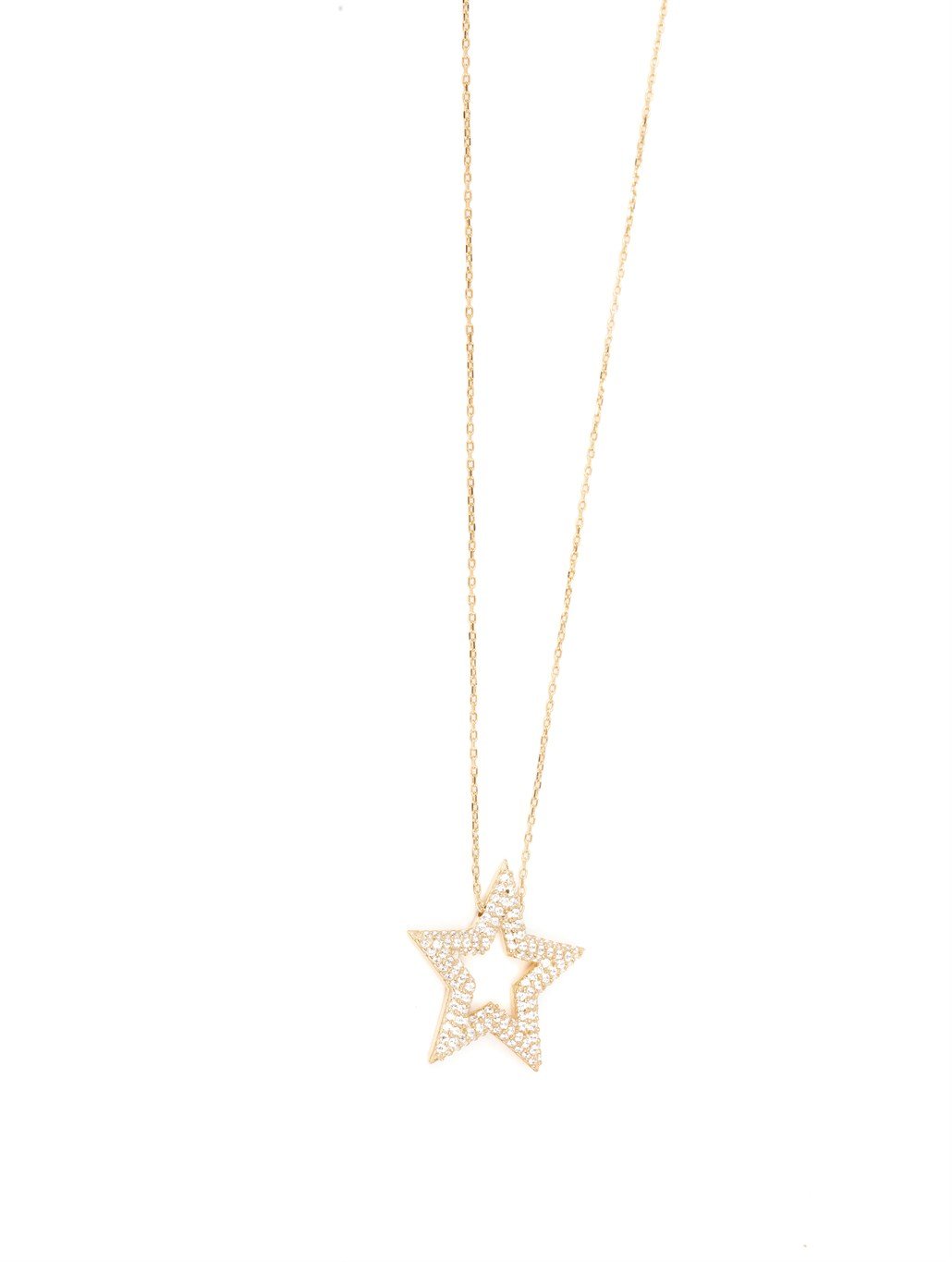 Taşlı Star Kolye 925 Ayar Gümüş