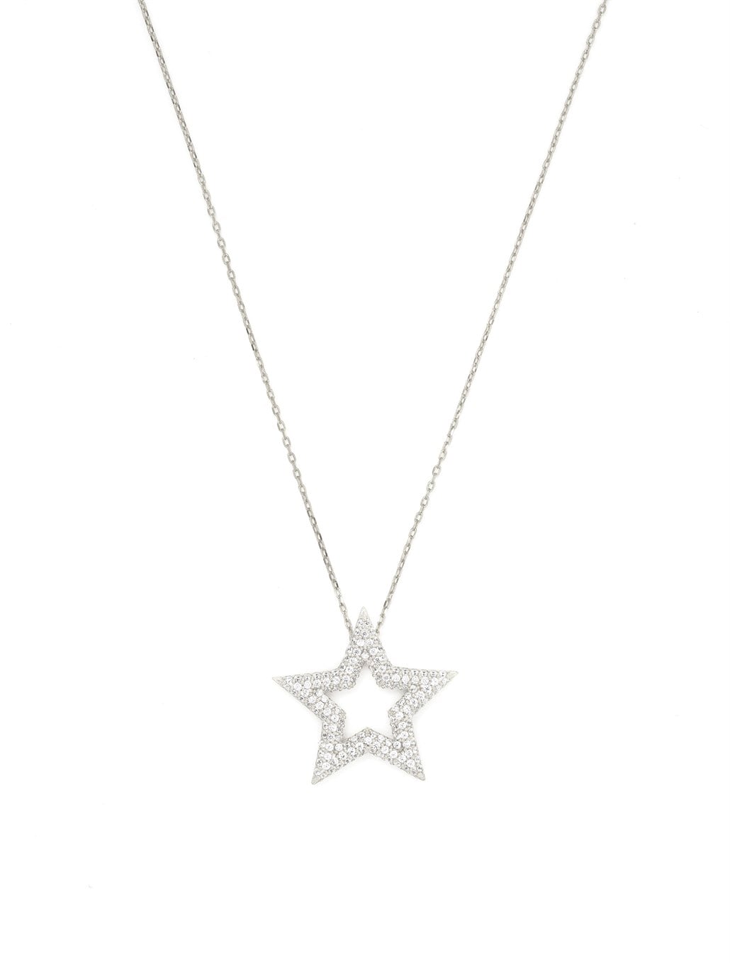 Taşlı Star Kolye 925 Ayar Gümüş