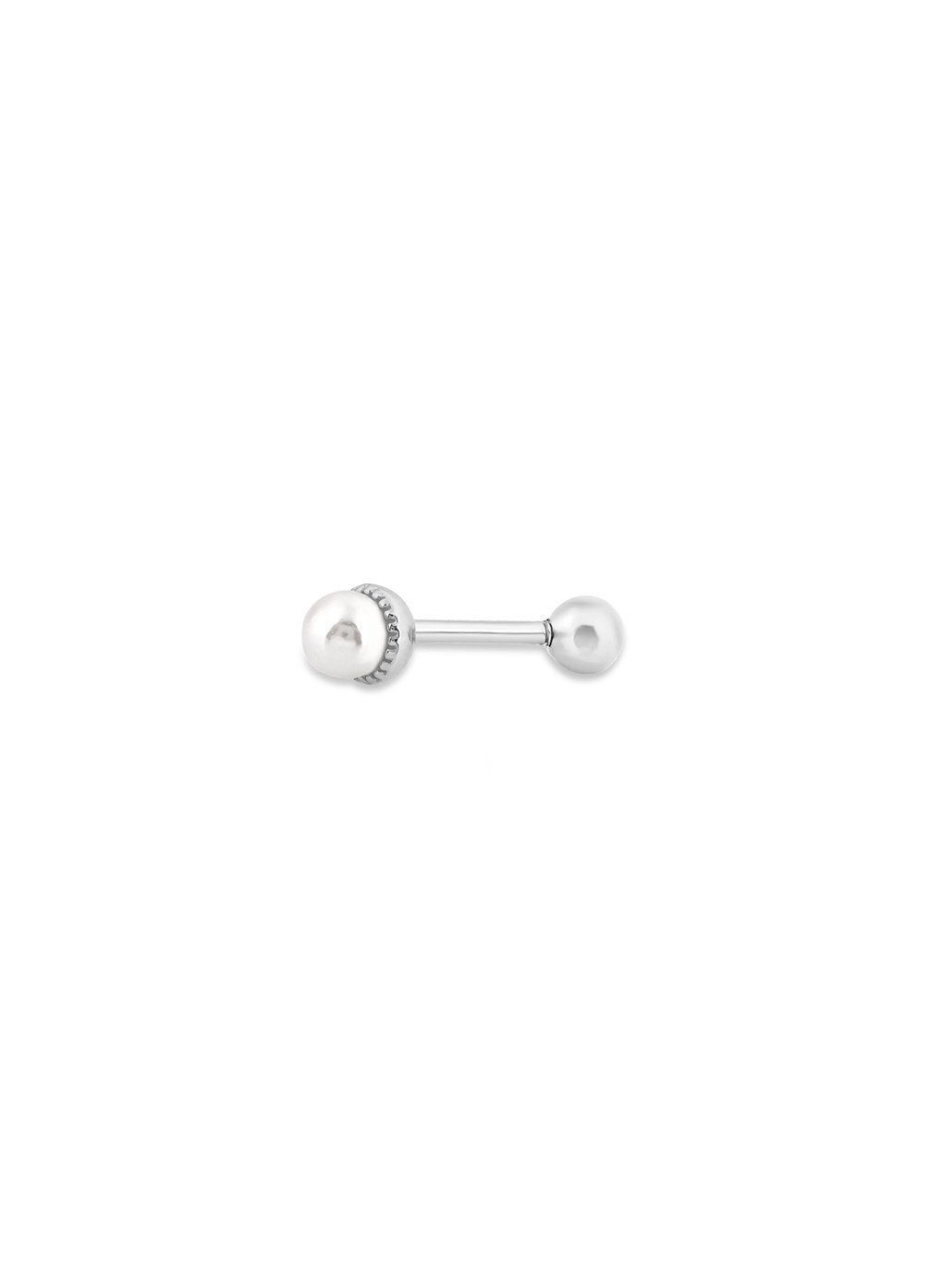 Top İnci Piercing 925 Ayar Gümüş