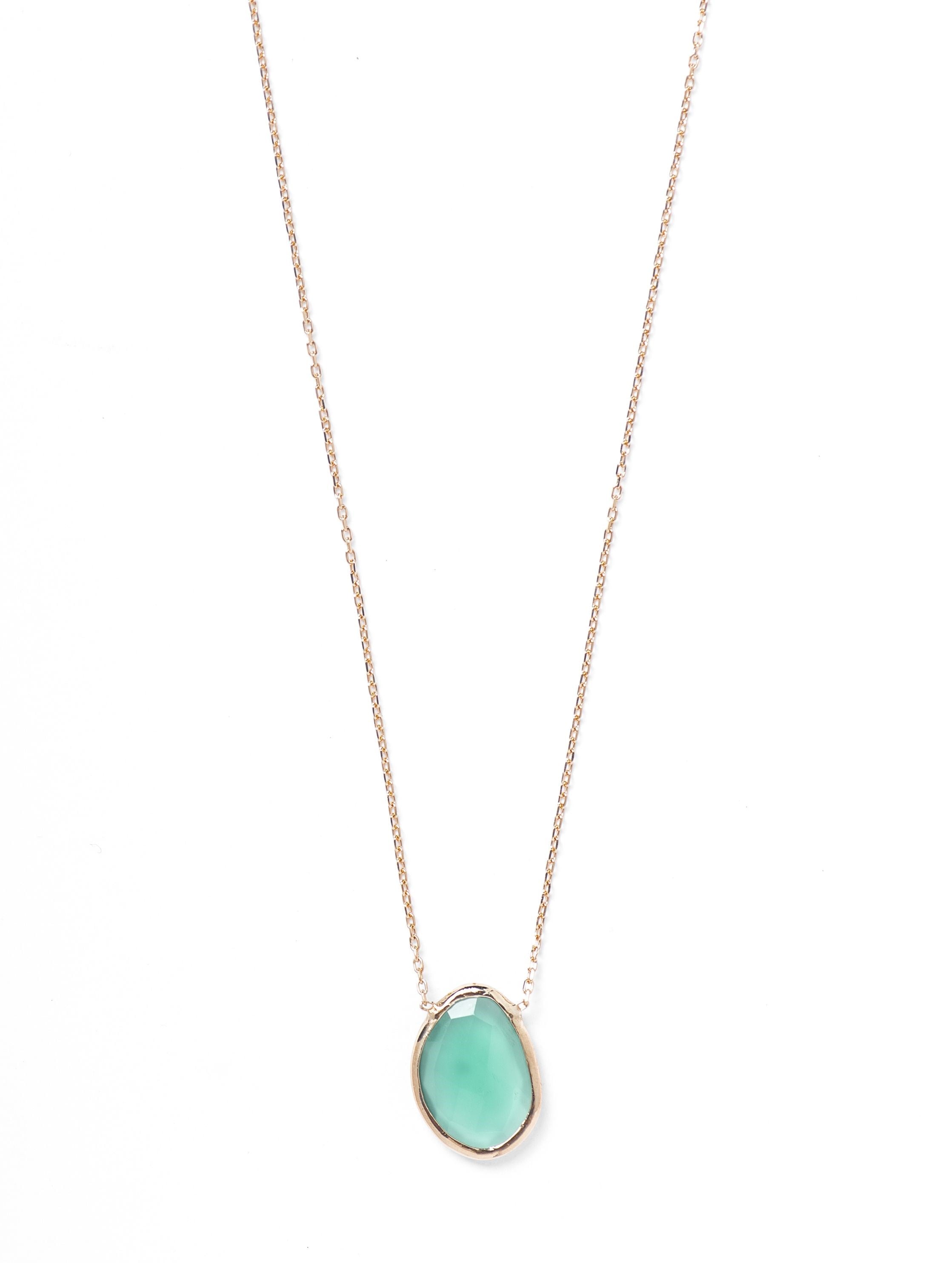 Yeşil Jade Kolye 925 ayar gümüş