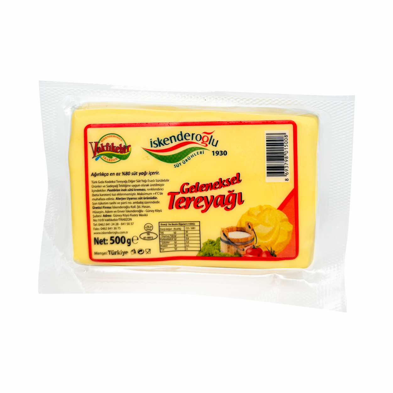 İskenderoğlu Paket Tereyağı 500 Gr