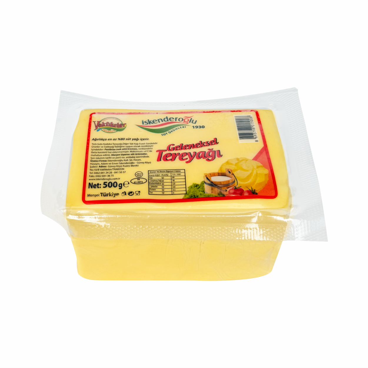 İskenderoğlu Paket Tereyağı 500 Gr