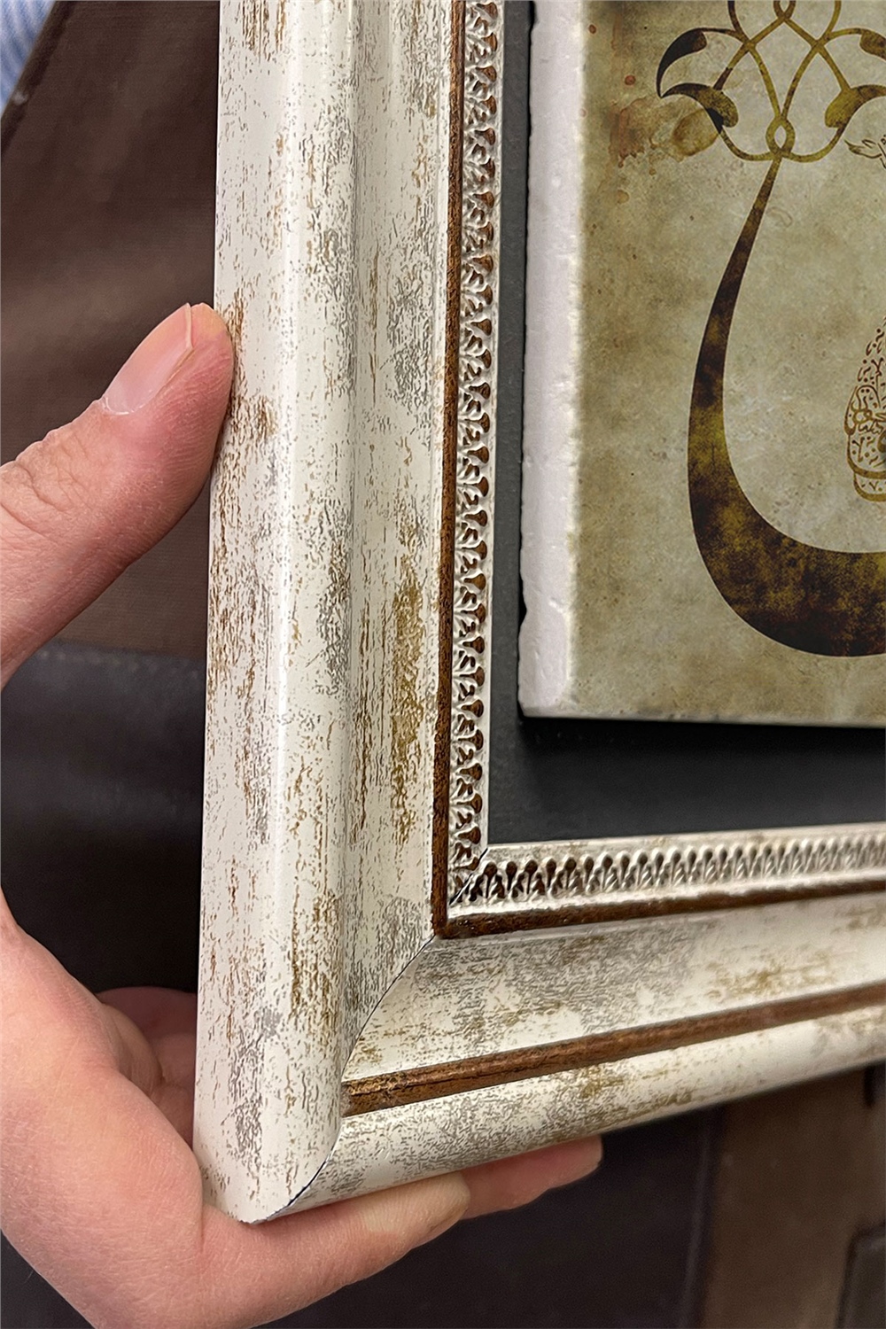 Oscar Stone Decor Çerçeveli Tablo Taş Duvar Dekoru 30 X 30 Cm Vav Semazen Tablo