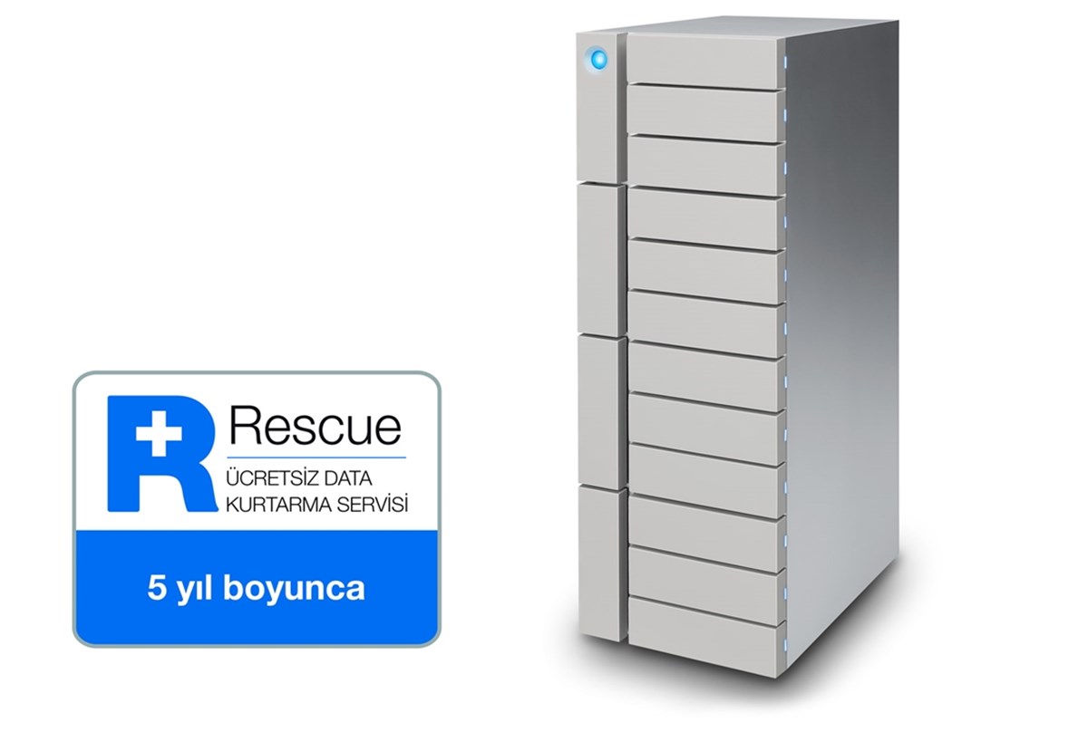 168TB LACIE STFJ168000400 12BIG 2X THUNDERBOLT3 + USB 3.1 RAID 0/1/5/6/10/50/60 HARİCİ DİSK, 5 YIL DATA KURTARMA SERVİSİ