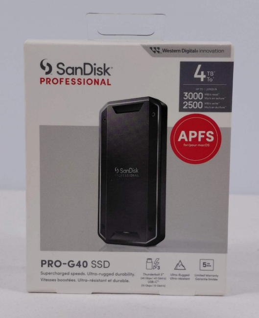 4TB Sandisk SDPS31H-004T-GBCND Pro-G40 Taşınabilir SSD 3000MB/s