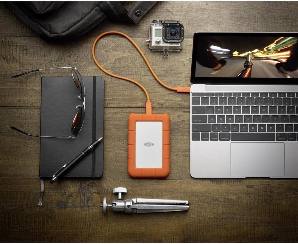 5TB LACIE 2.5 INC USB 3.1 (USB-C) STFR5000800 RUGGED MINI TAŞINABİLİR DİSK ŞOK YAĞMUR VE BASINÇ KORUMALI 2 YIL DATA KURTARMA SERVİSİ