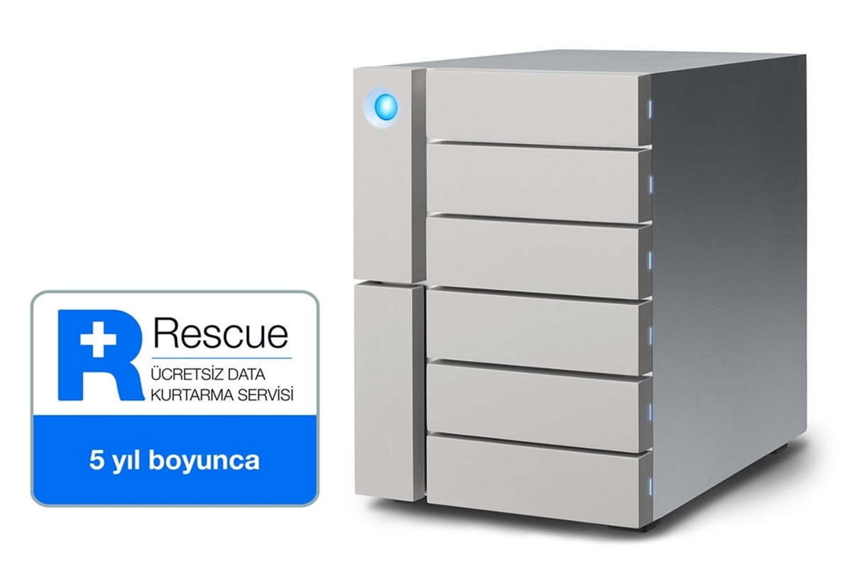 60TB LACIE STFK60000400 6BIG 2X THUNDERBOLT3 + USB 3.1 RAID 0/1/5/6/10/50/60 HARİCİ DİSK, 5 YIL DATA KURTARMA SERVİSİ