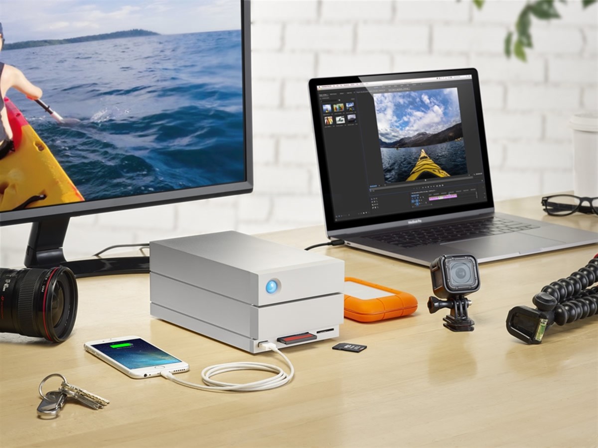 8TB LACIE 3.5 INC STGB8000400 2BIG DOCK STATION 2X THUNDERBOLT3 + USB 3.1 RAID 0/1 HARİCİ DİSK, 5 YIL DATA KURTARMA SERVİSİ