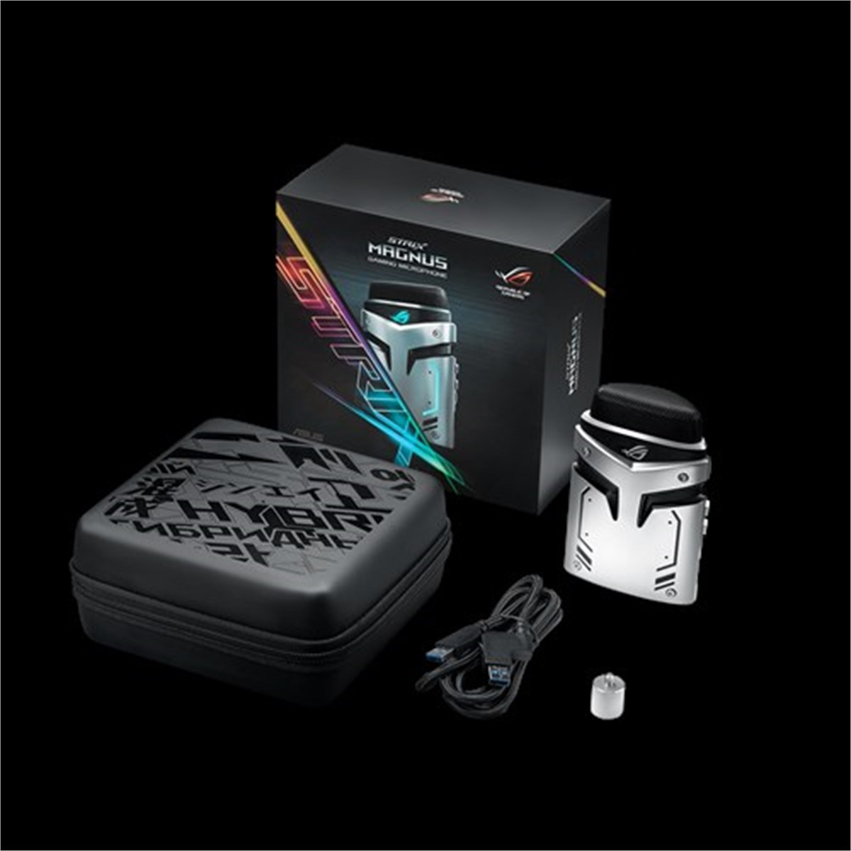 ASUS ROG Strix Magnus USB Oyuncu Mikrofonu, Gürültü Engelleyici, Aura Sync RGB