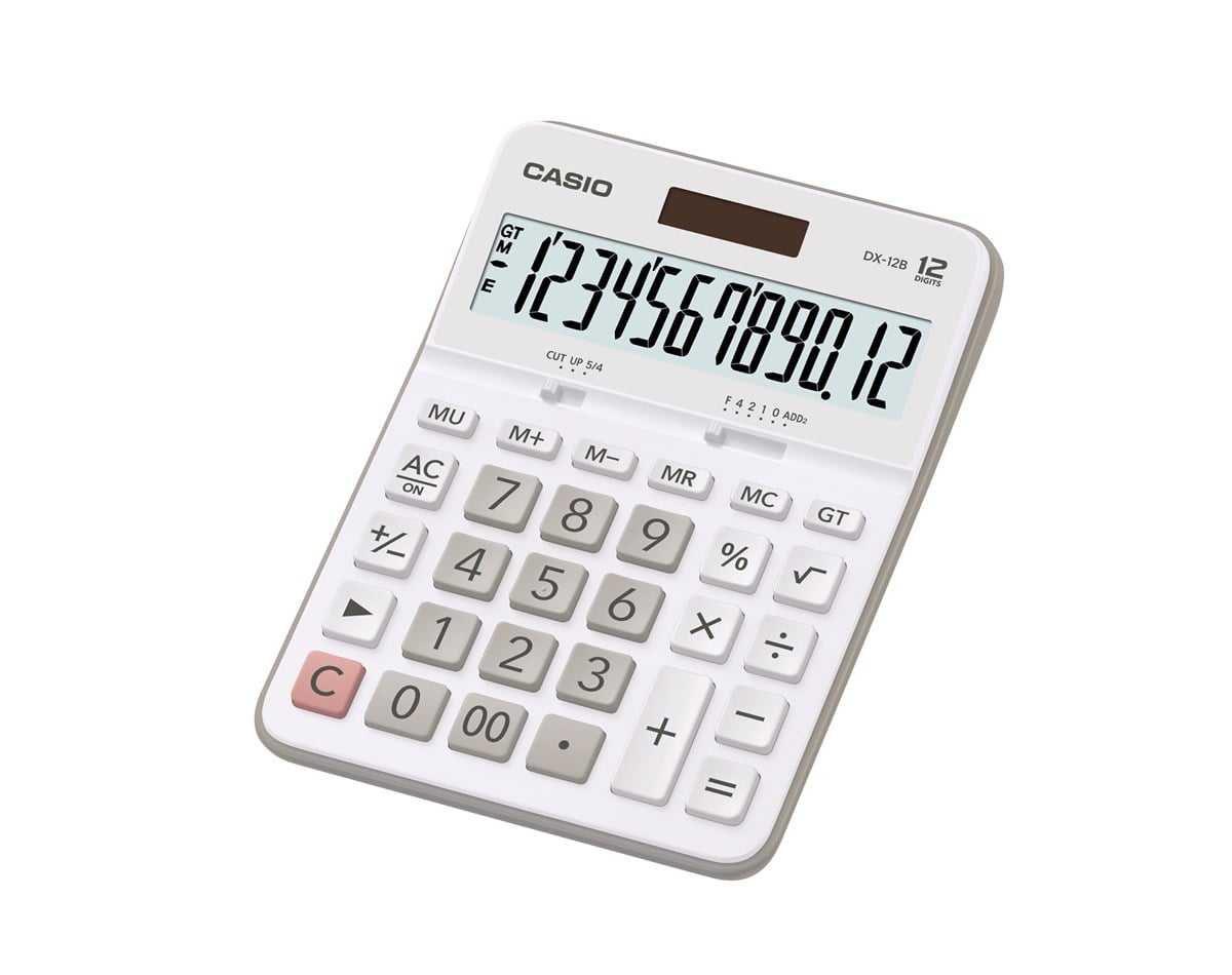 CASIO DX-12B-WE-W-DC 12 HANE MASAÜSTÜ HESAP MAKİNESİ