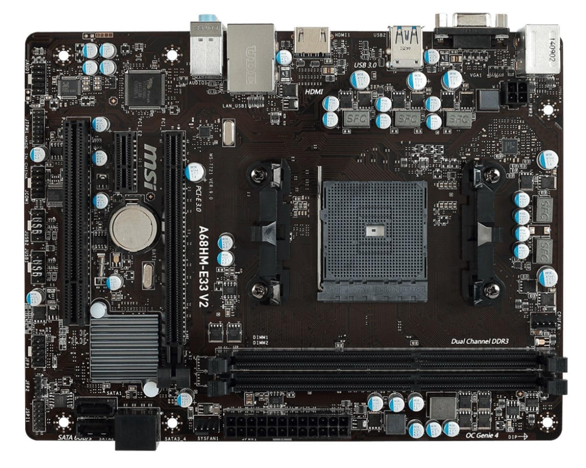 MSI A68HM-E33 V2 FM2+ DDR3 MATX VGA HDMI GLAN SATA3 USB3.0 mATX