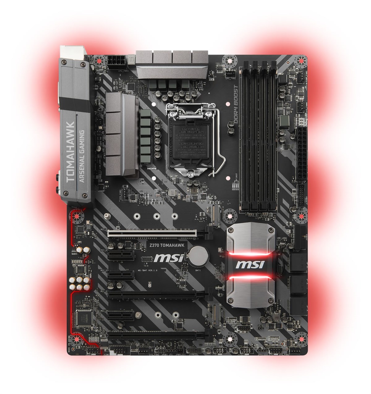 MSI Z370 TOMAHAWK DDR4 4000(OC) SATA 6GB/S M2 USB3.1 RGB ATX