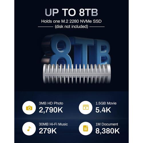 TerraMaster 8TB D1 SSD Plus 1Bay DAS SSD 