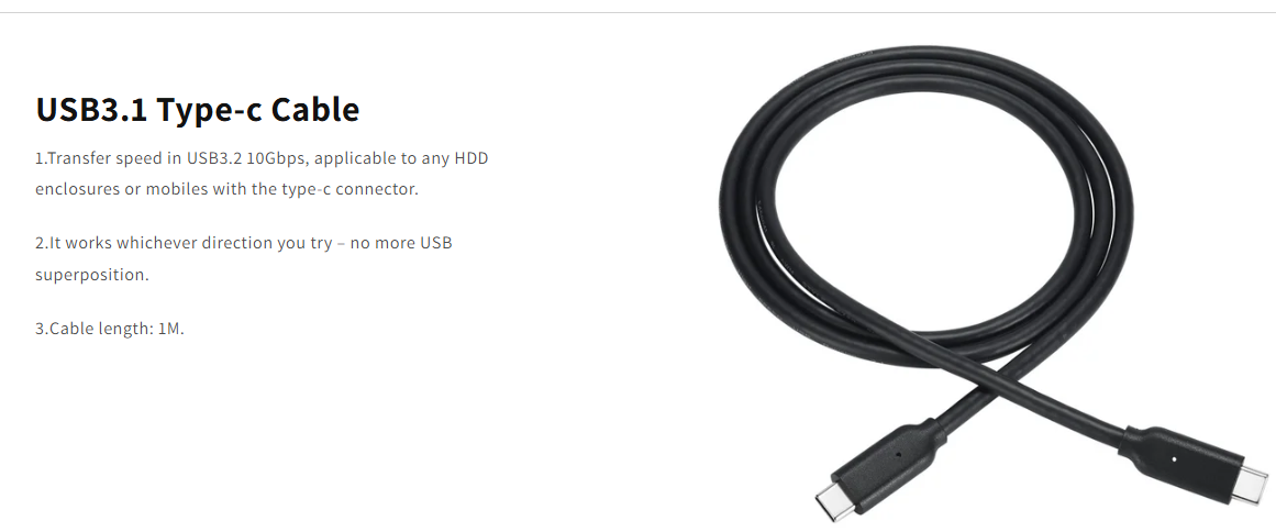 USD32-CC1 USB C2C USB3.2 Portable Cable