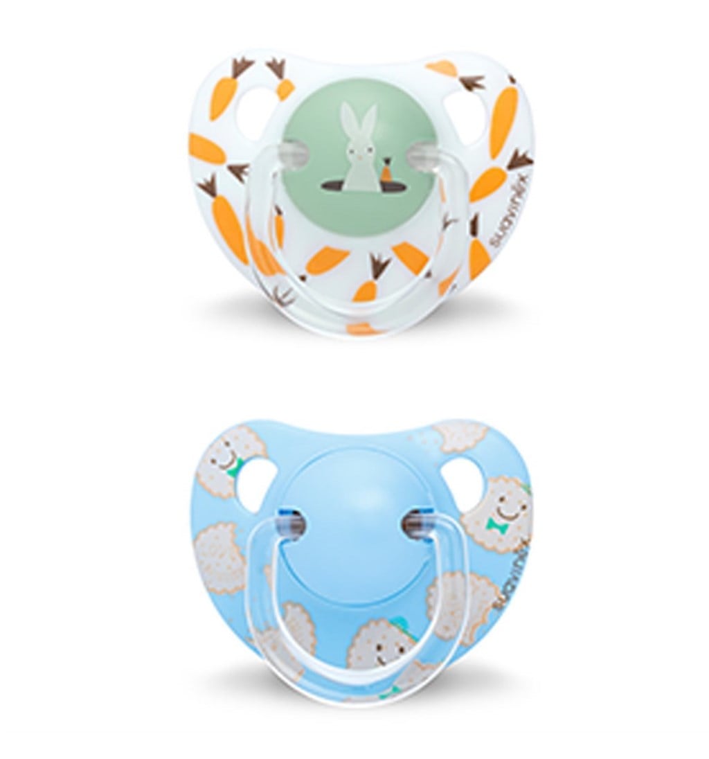 SUAVİNEX ORTODONTİK SİLİKON EMZİK +18AY 2'Lİ - BUNNY - TURUNCU