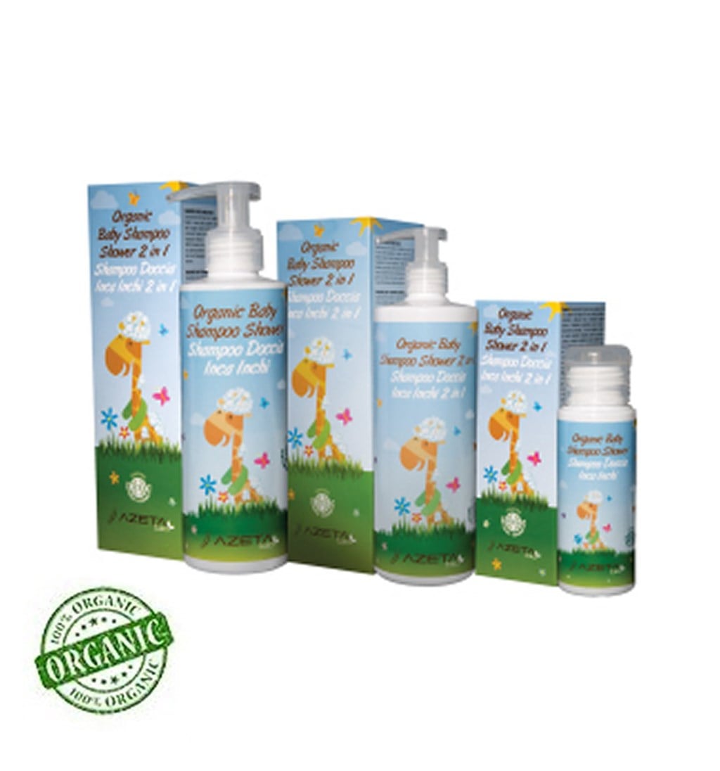 AZETABİO ORGANİK BEBEK ŞAMPUAN VE DUŞ JELİ 2 Sİ 1 ARADA 500 ML