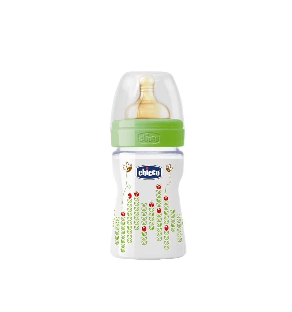 CHİCCO BİBERON 150 ML - KAUÇUK EMZİK (YEŞİL)