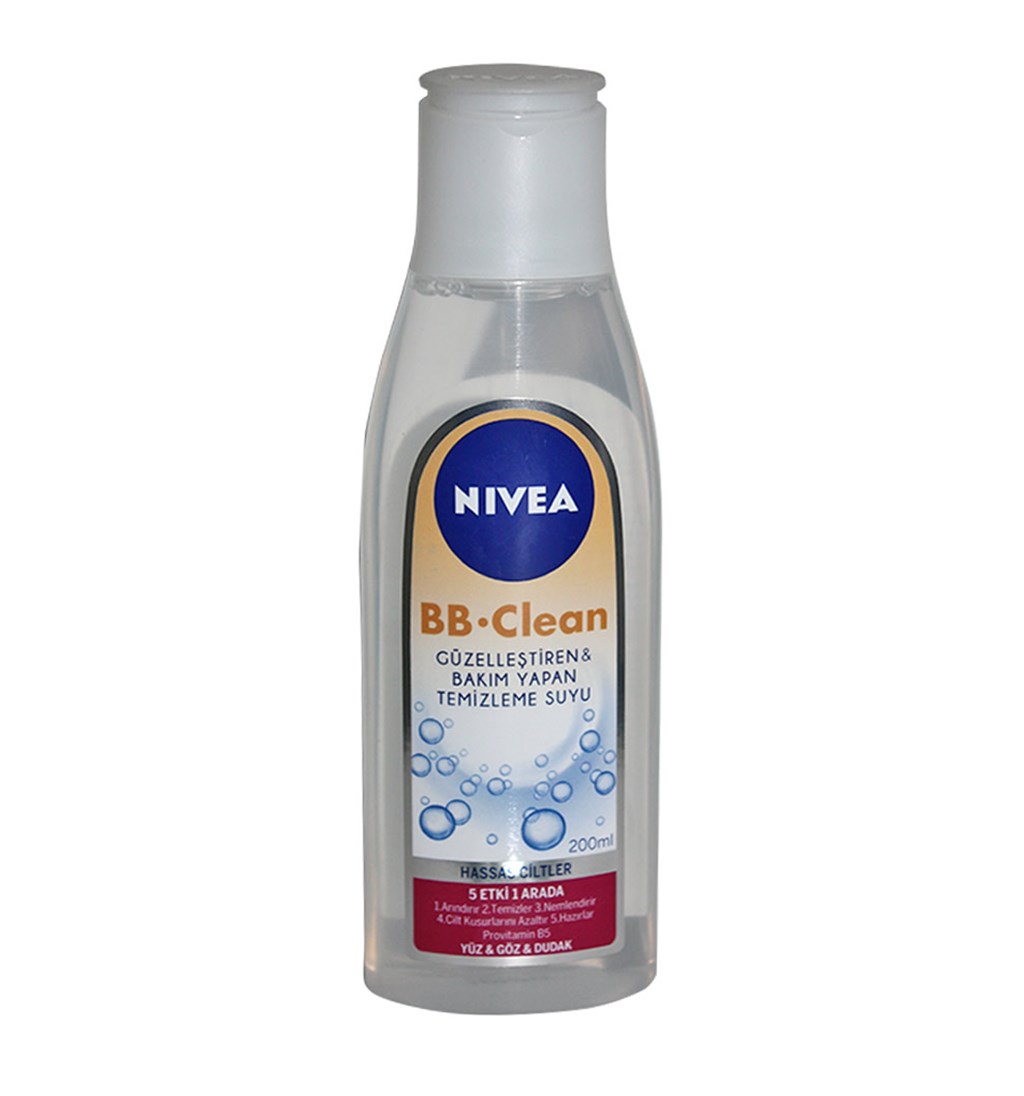 NİVEA BB CLEAN GÜZELLEŞTİREN BAKIM YAPAN TEMİZLEME SUYU 200ML (HASSAS)