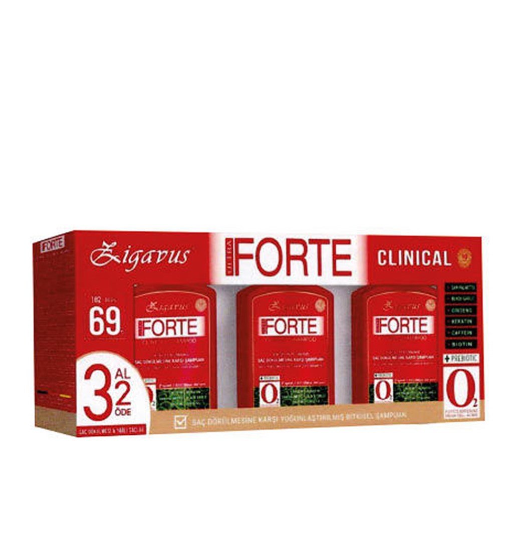 ZİGAVUS FORTE ŞAMPUAN 3 AL 2 ÖDE - YAĞLI SAÇLAR
