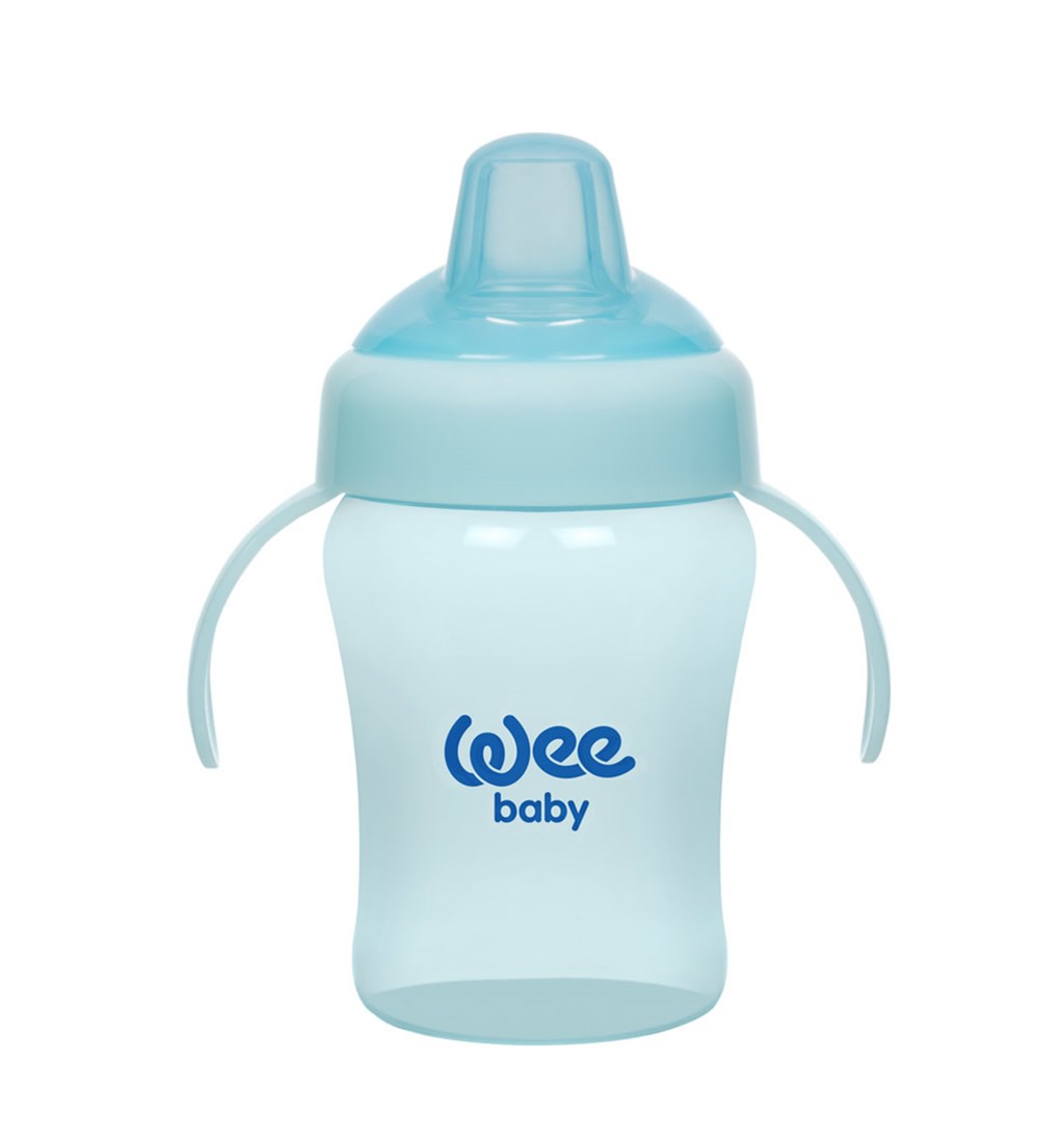 WEE BABY COLORFUL AKITMAZ KULPLU BARDAK 6AY+ 240ML - MAVİ