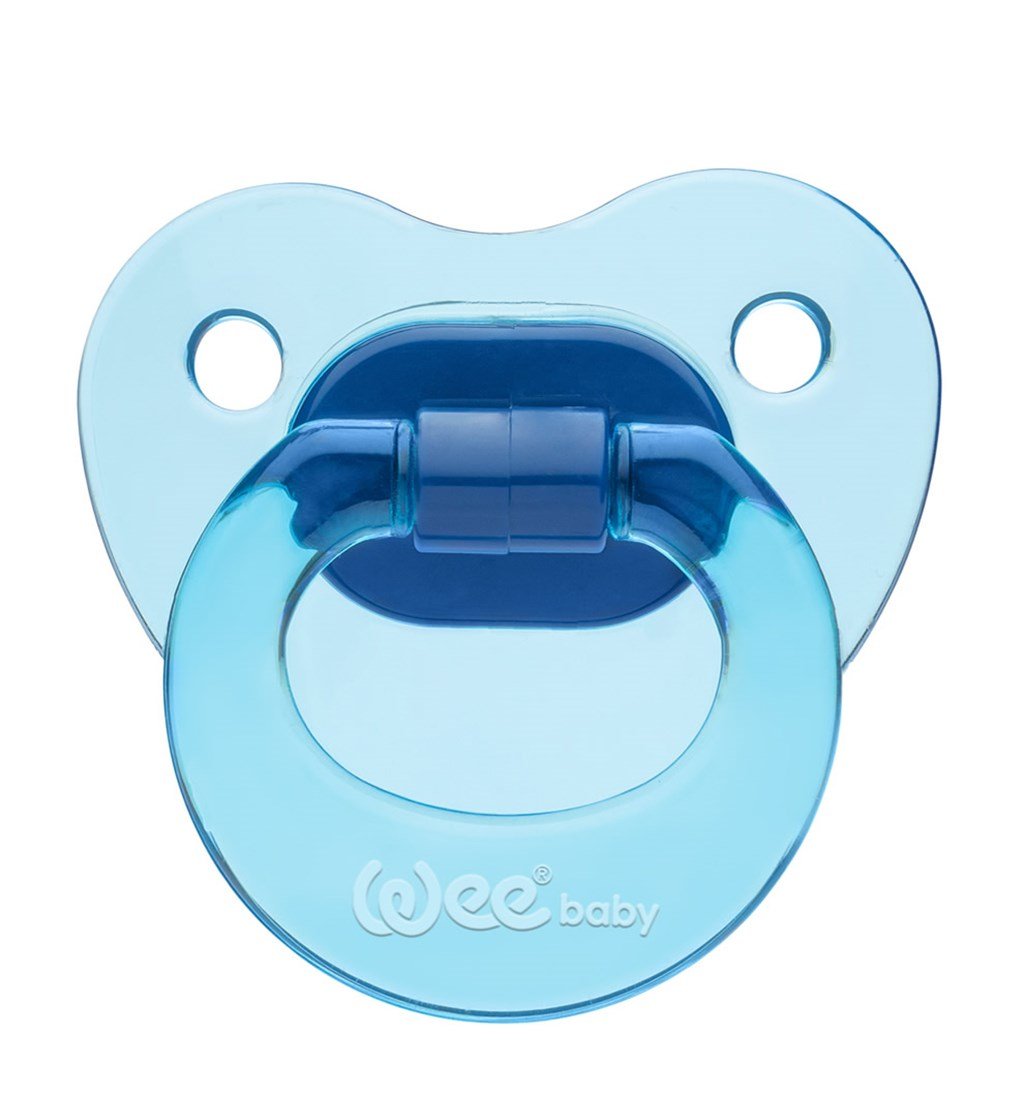 WEE BABY AKİDE GÖVDELİ DAMAKLI EMZİK 6-18AY NO.2 - MAVİ