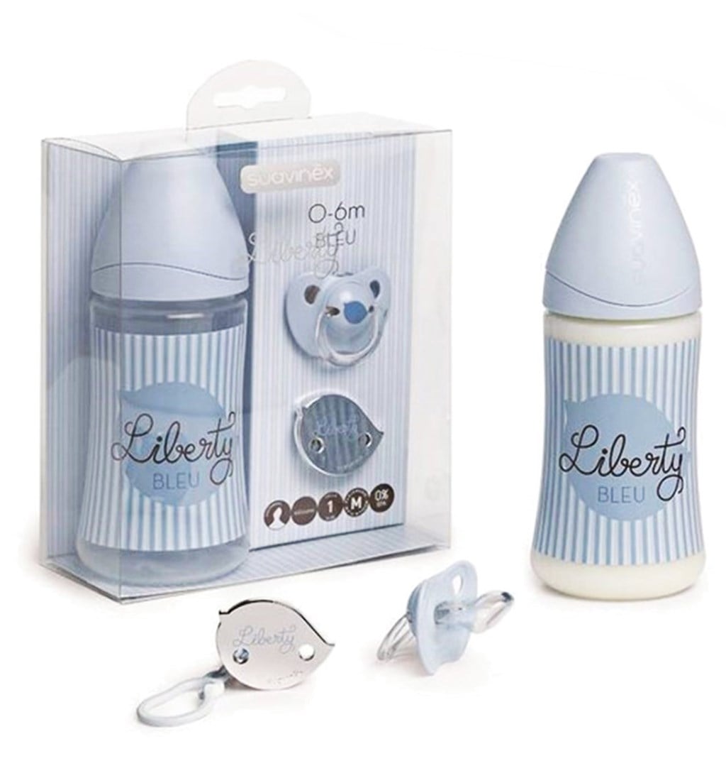 SUAVİNEX LİBERTY COLLECTİON BİBERON SET - MAVİ