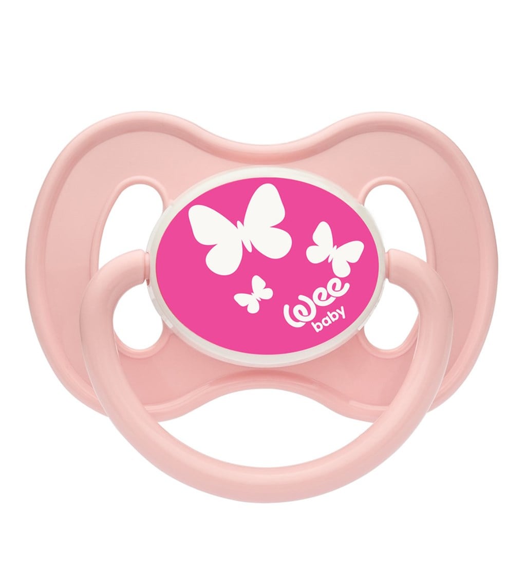 WEE BABY KELEBEK DAMLA UÇLU EMZİKLER 0-6AY NO.1 - PEMBE