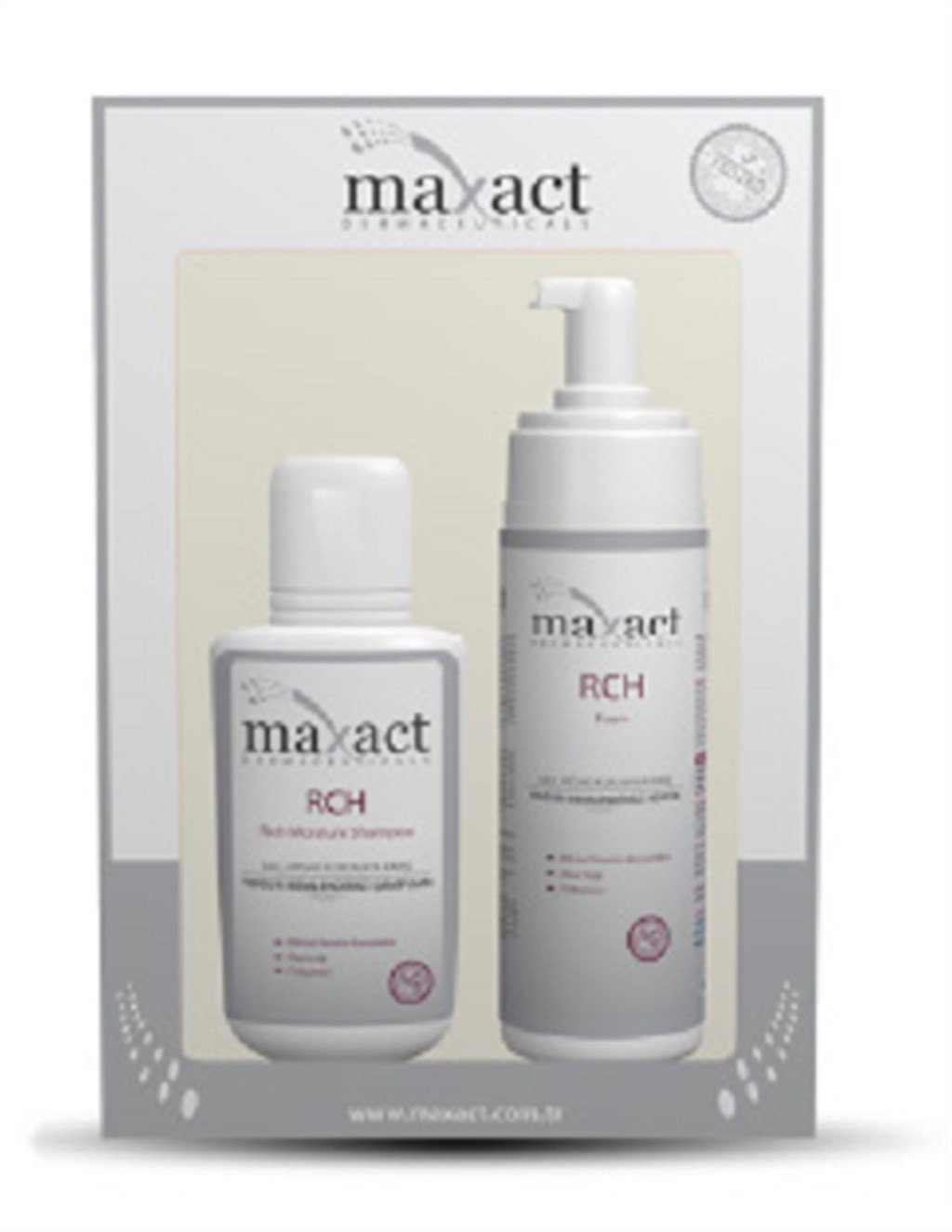 MAXACT RCH YOĞUN NEMLENDİRİCİ ŞAMPUAN + KÖPÜK İKİLİ PAKET