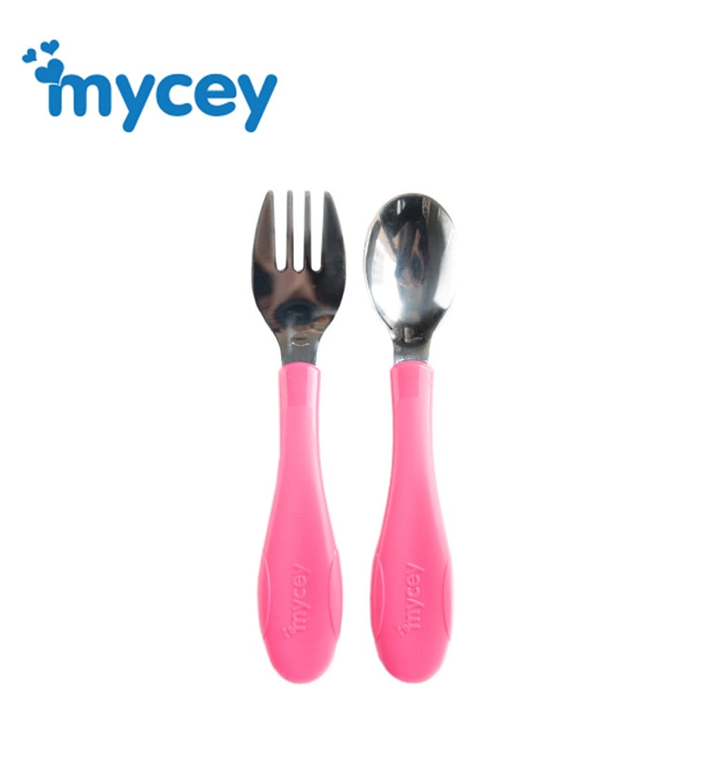 MYCEY PASLANMAZ KAŞIK ÇATAL SETİ - PEMBE