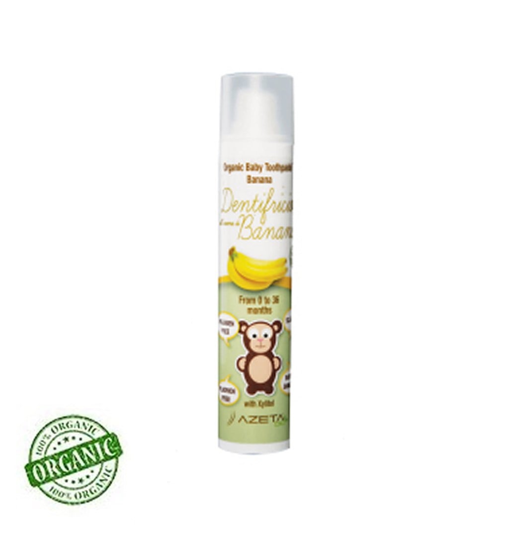 AZETABİO ORGANİK BEBEK DİŞ MACUNU MUZ 0-36 AY 50 ML