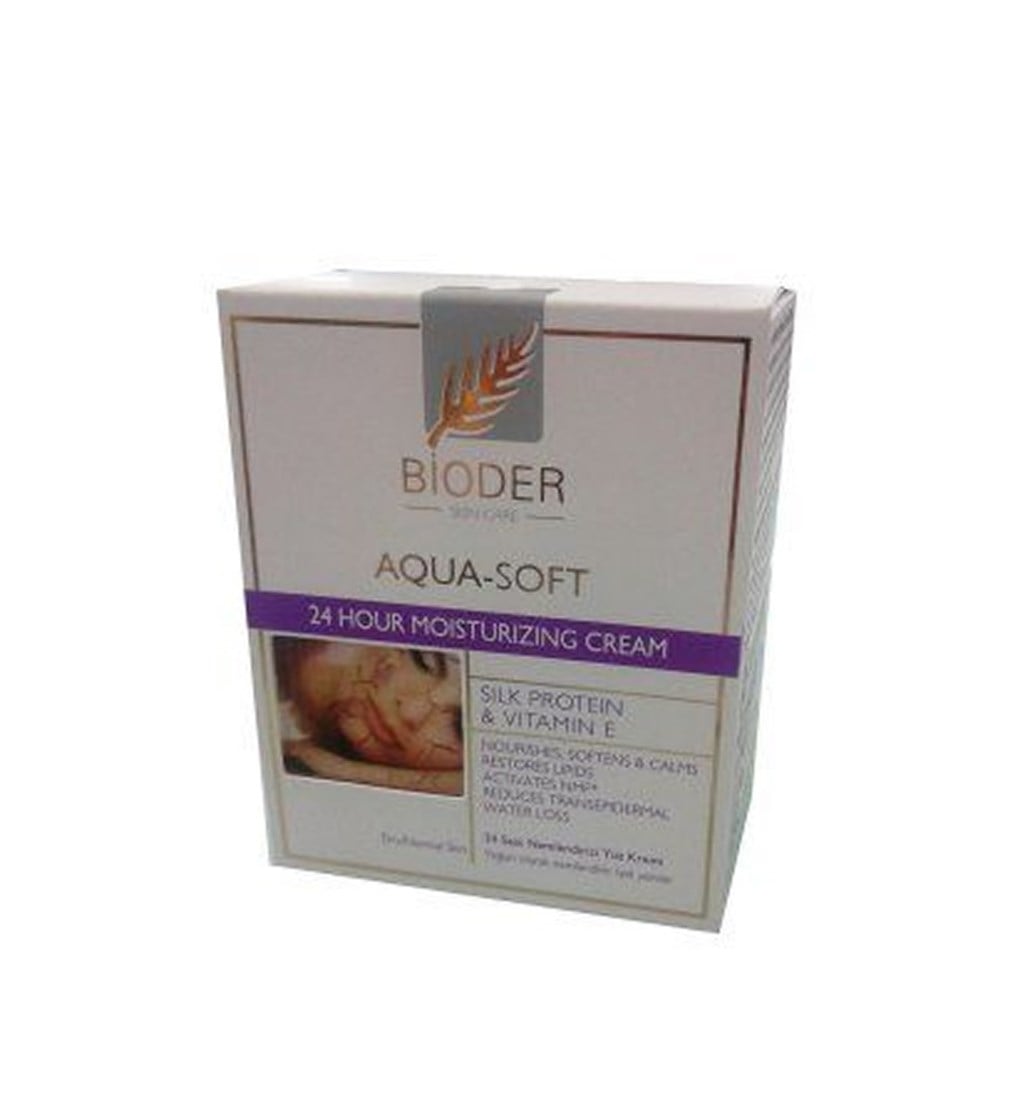 BİODER AQUA-SOFT KARMA VE YAĞLI CİLTLER İÇİN 24 SAAT NEMLENDİRİCİ YÜZ KREMİ 50ML