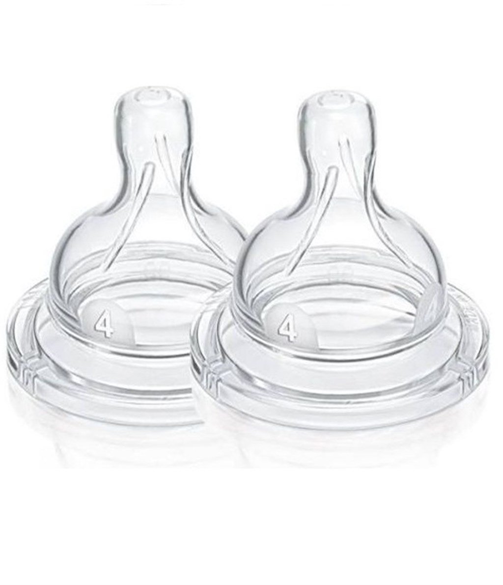 AVENT KLASİK BİBERON EMZİĞİ 4 DELİK 2'Lİ HIZLI AKIŞ