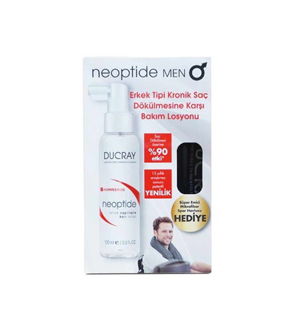 DUCRAY NEOPTİDE MEN HAİR LOTİON 100ML - MİKROFİBER SPOR HAVLUSU HEDİYE