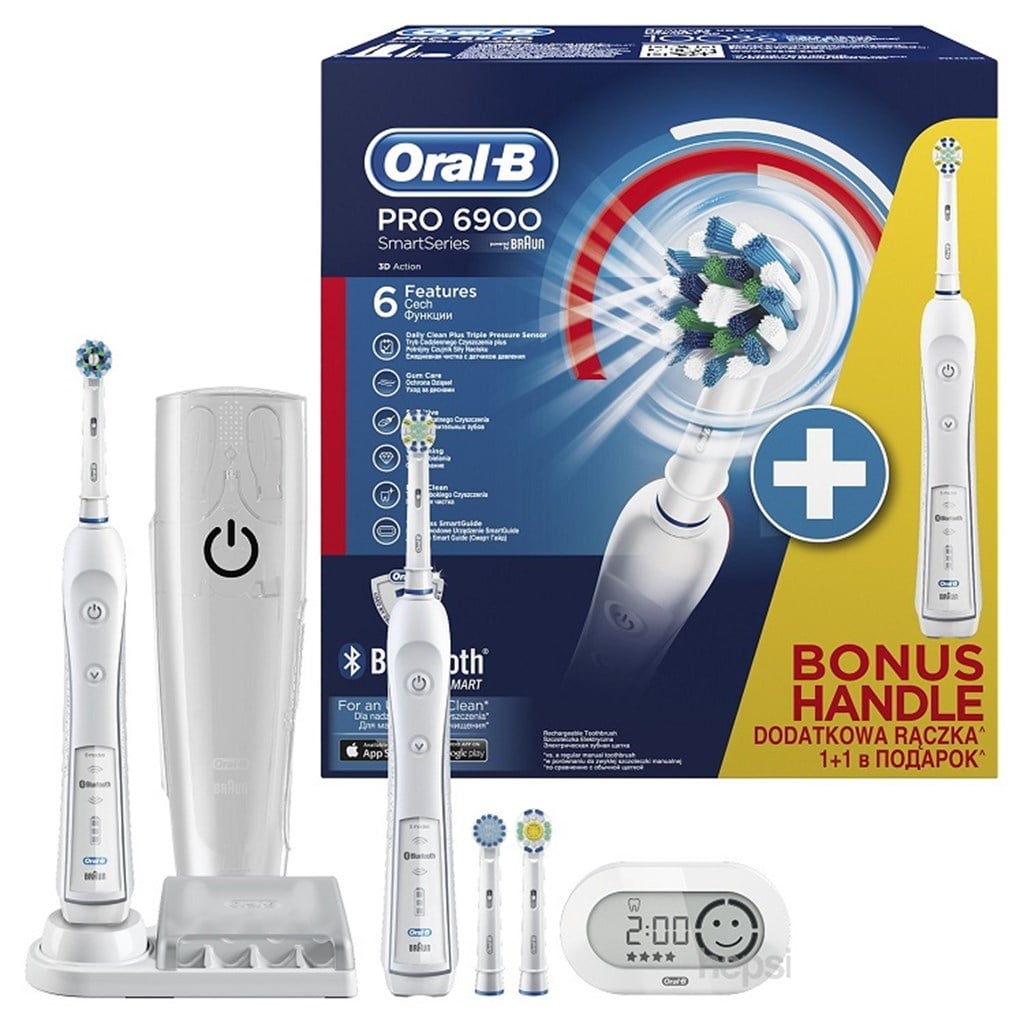 ORAL-B SMARTSERİES PRO 6900 BLUETOOTH 2'Lİ AVANTAJ PAKET DİŞ FIRÇASI