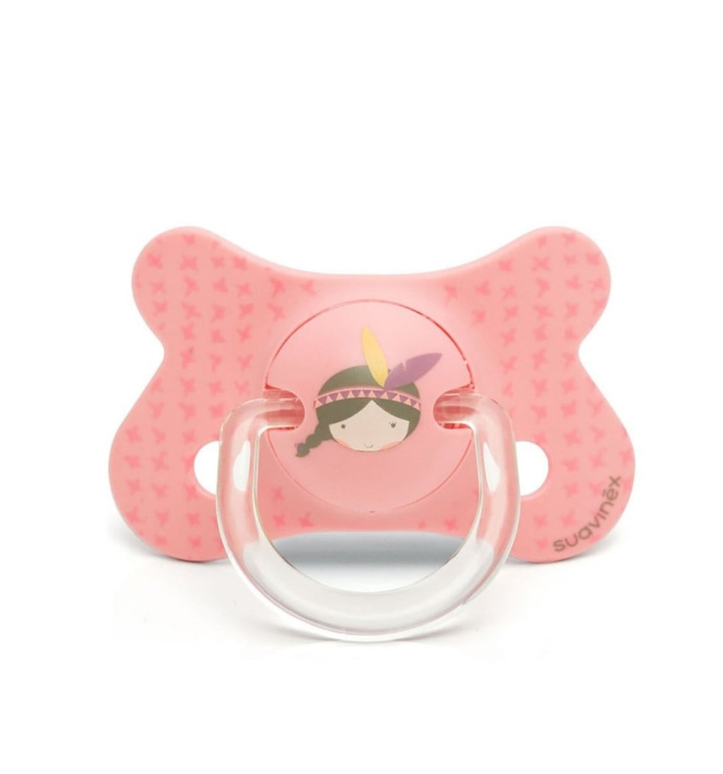 SUAVİNEX FUSİON FİZYOLOJİK SİLİKON EMZİK 4-18AY - İNDİANS - PEMBE