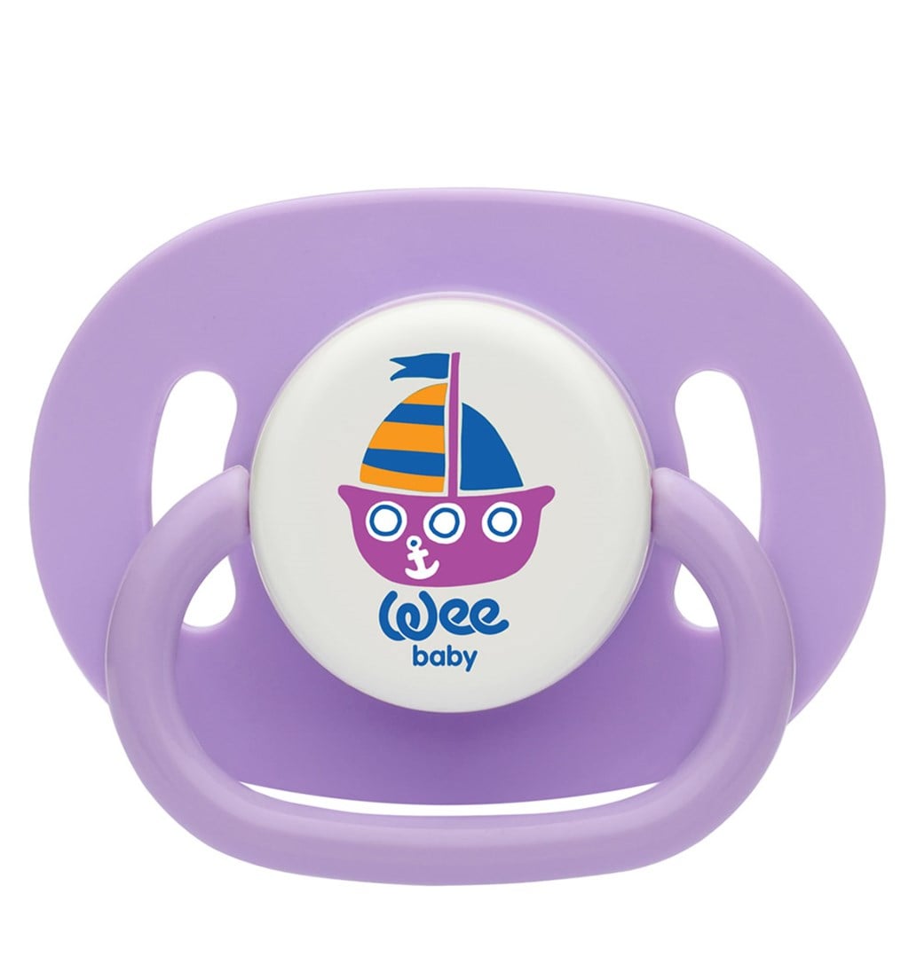WEE BABY OVAL GÖVDELİ YUVARLAK UÇLU EMZİK 18AY+ NO.3 - MOR