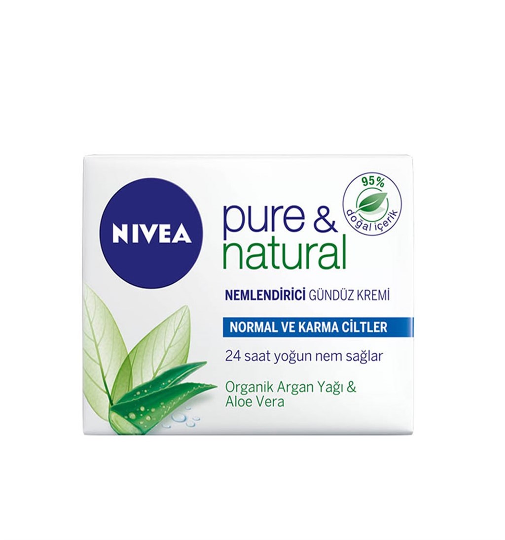 NİVEA PURE & NATURAL NEMLENDİRİCİ GÜNDÜZ KREMİ - KARMA