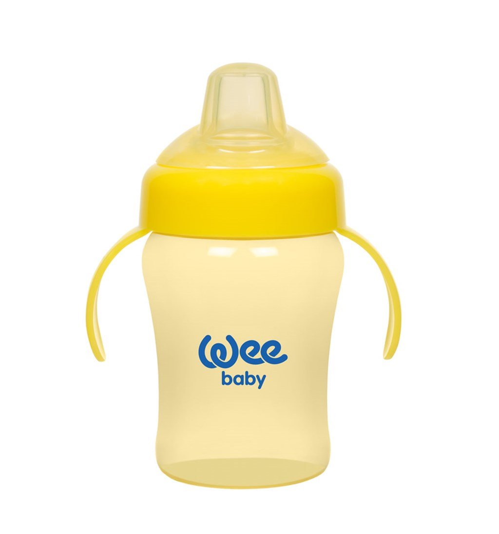 WEE BABY COLORFUL AKITMAZ KULPLU BARDAK 6AY+ 240ML - SARI