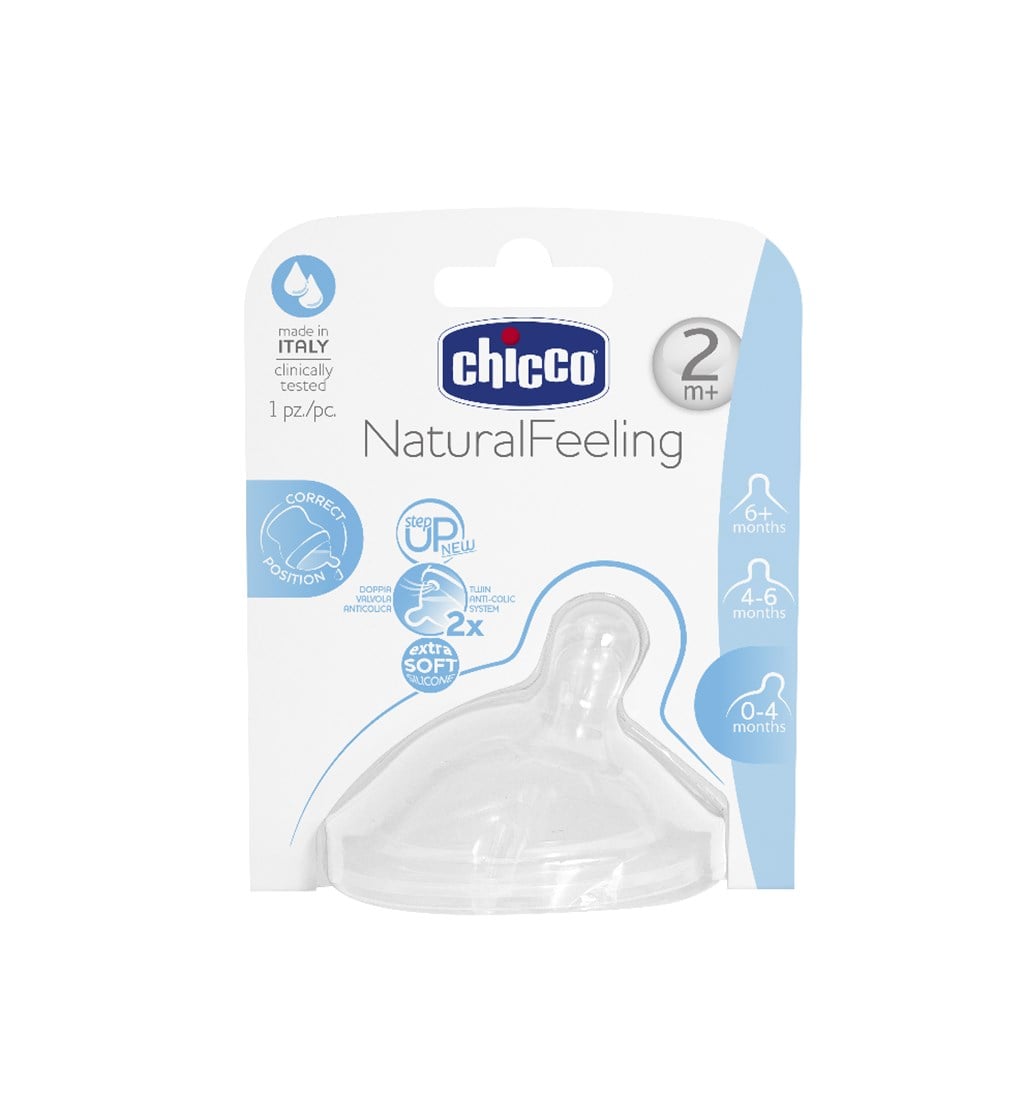 CHİCCO BİBERON EMZİĞİ 2AY+ 2 ADET ORTA AKIŞ - SİLİKON
