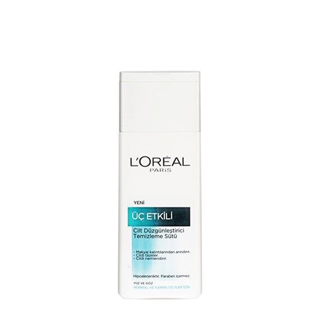 LOREAL ÜÇ ETKİLİ TEMİZLEME SÜTÜ NORMAL KARMA CİLTLER İÇİN 200ML